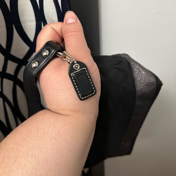 VTG Coach Signature Stripe Top Handle
Small Pouch Gunmetal #40024 - Picture 6 of 7